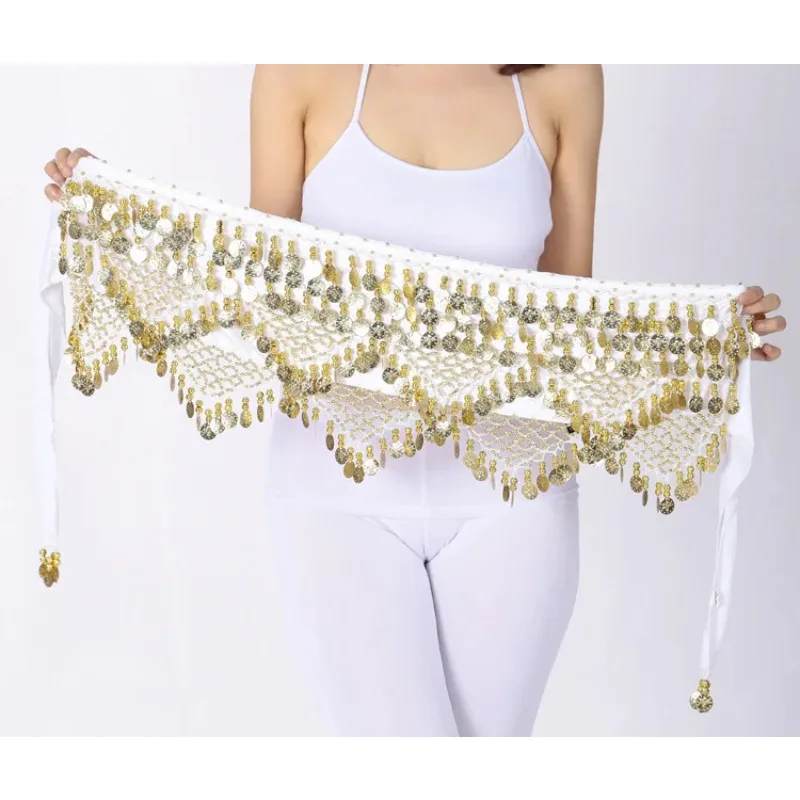 Elegante glanzende buikdans taille ketting Indiase dans verstelbare metaallegering taille riem buikdans taille danskleding accessoires