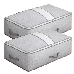 NEW Foldable Storage Bag Underbed Large Capacity 95L Quilt Blanket Sorting Bag With Handle Dustproof Clothing Closet Organizer