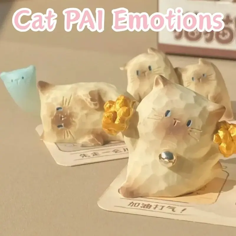 

Cat PAI Emotions слепая коробка Kawaii Cat Desktop Decor Автомобильный рабочий стол Mystery Box Аниме Фигурка Игрушка-сюрприз Тенденция Коллекционный подарок