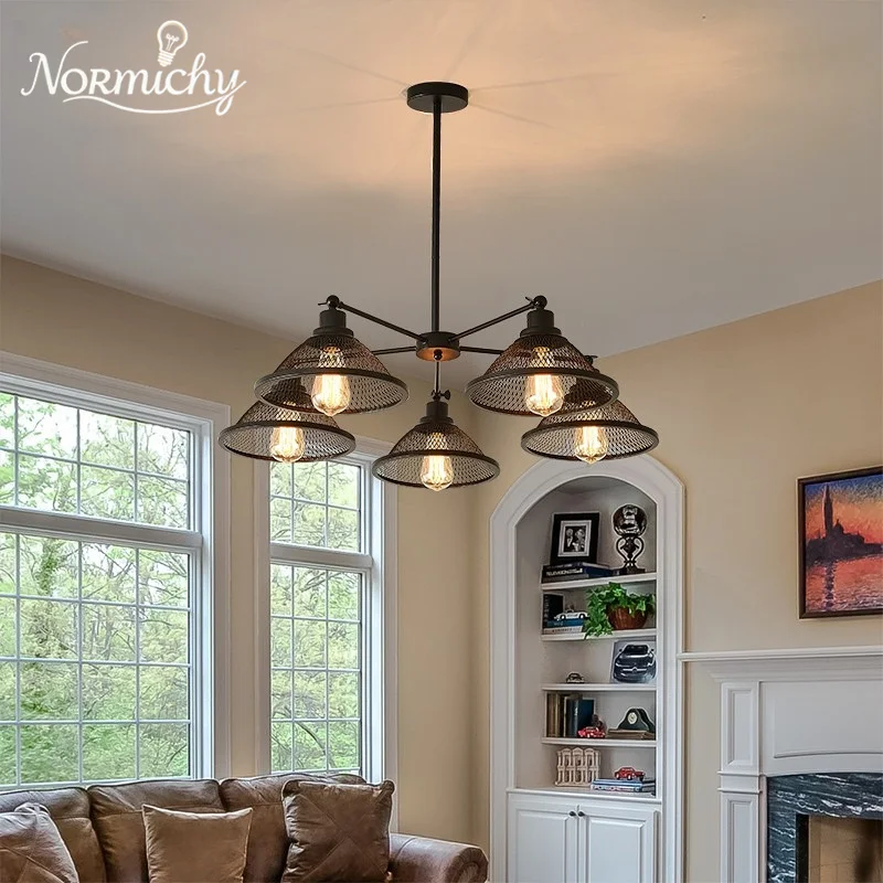 American Minimalist Creative Unique Living Dining Bedroom Pendant Light Retro Industrial Bar Cafe Counter Home Lamp Changeable