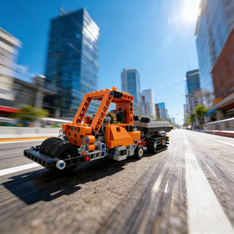 331 elementów MOC Techniczny Model Drogowy Alternatywna Konstrukcja Klocki Architektoniczne Pomysł na Prezent Świąteczny Zabawka Edukacyjna Cegła