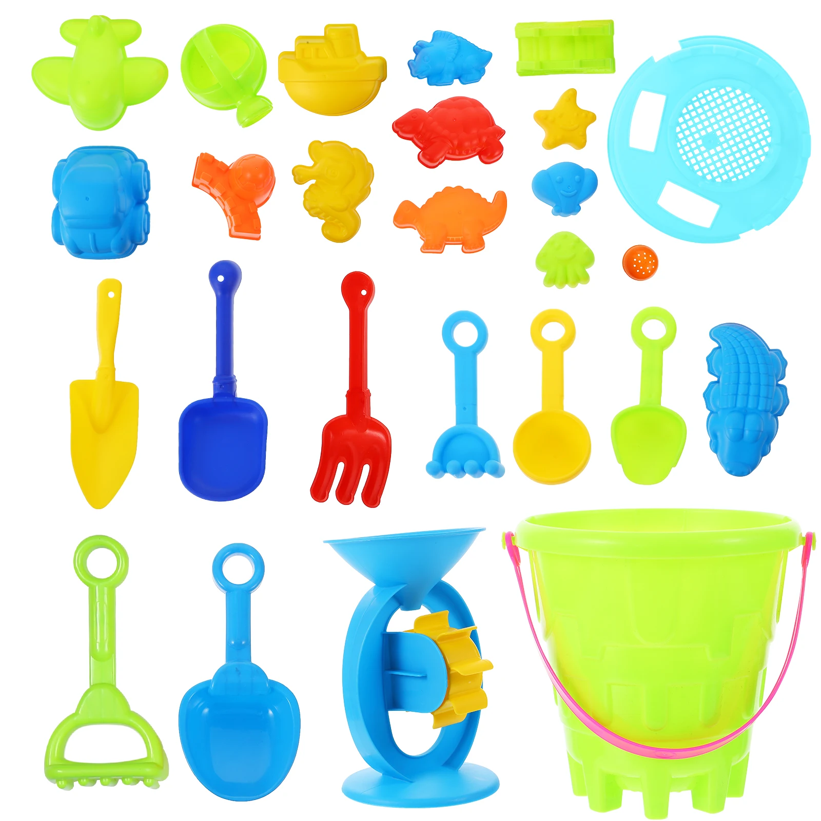 25 Pcs Castle Bucket Toys Beach for Kids Children Abs Shovel Sand Tools Sand-excavating
