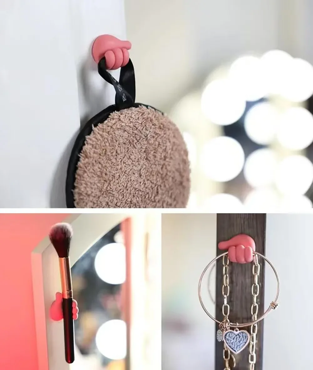 Thumb Shape Cable Holder Multifunctional Self Adhesive Wire Organizer Hook For Data Cord Fixing