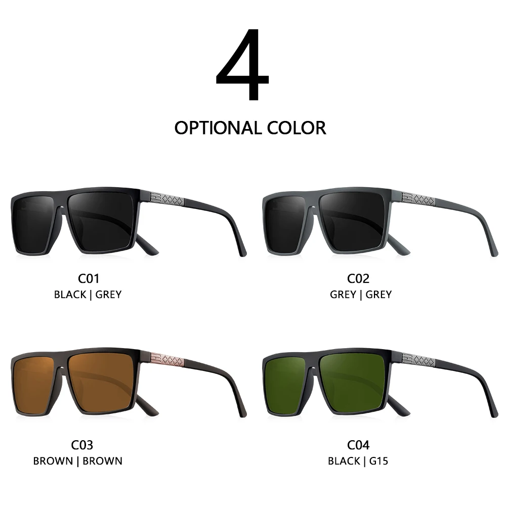 CRIXALIS Classics Square Polarized Sunglasses Men Anti-glare Outdoor Driving Sun Glasses Male Fashoin Beach Shades UV Protection