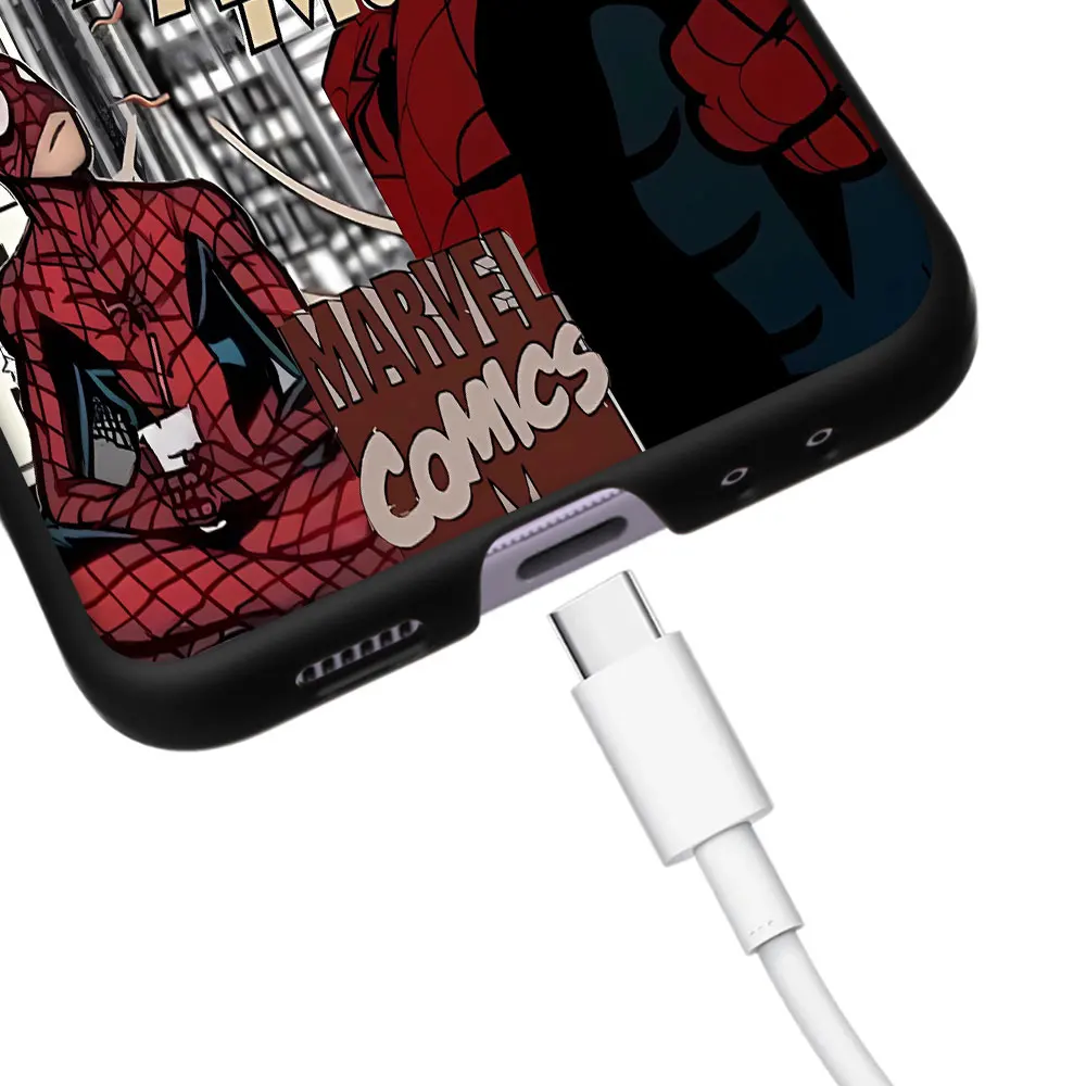 Marvel Avengers Comics Case for Samsung Galaxy Z Flip5 Folding Protective Cover Z Flip 5 Zflip5 Black Hard PC Mobile Phone Shell