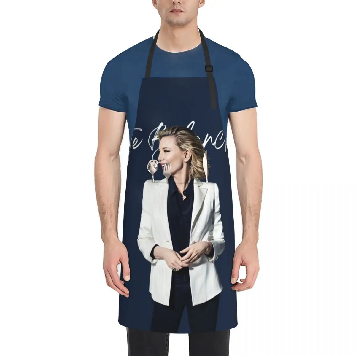 

Cate Blanchett Apron with pockets kitchen woman Kitchen on the wall Apron