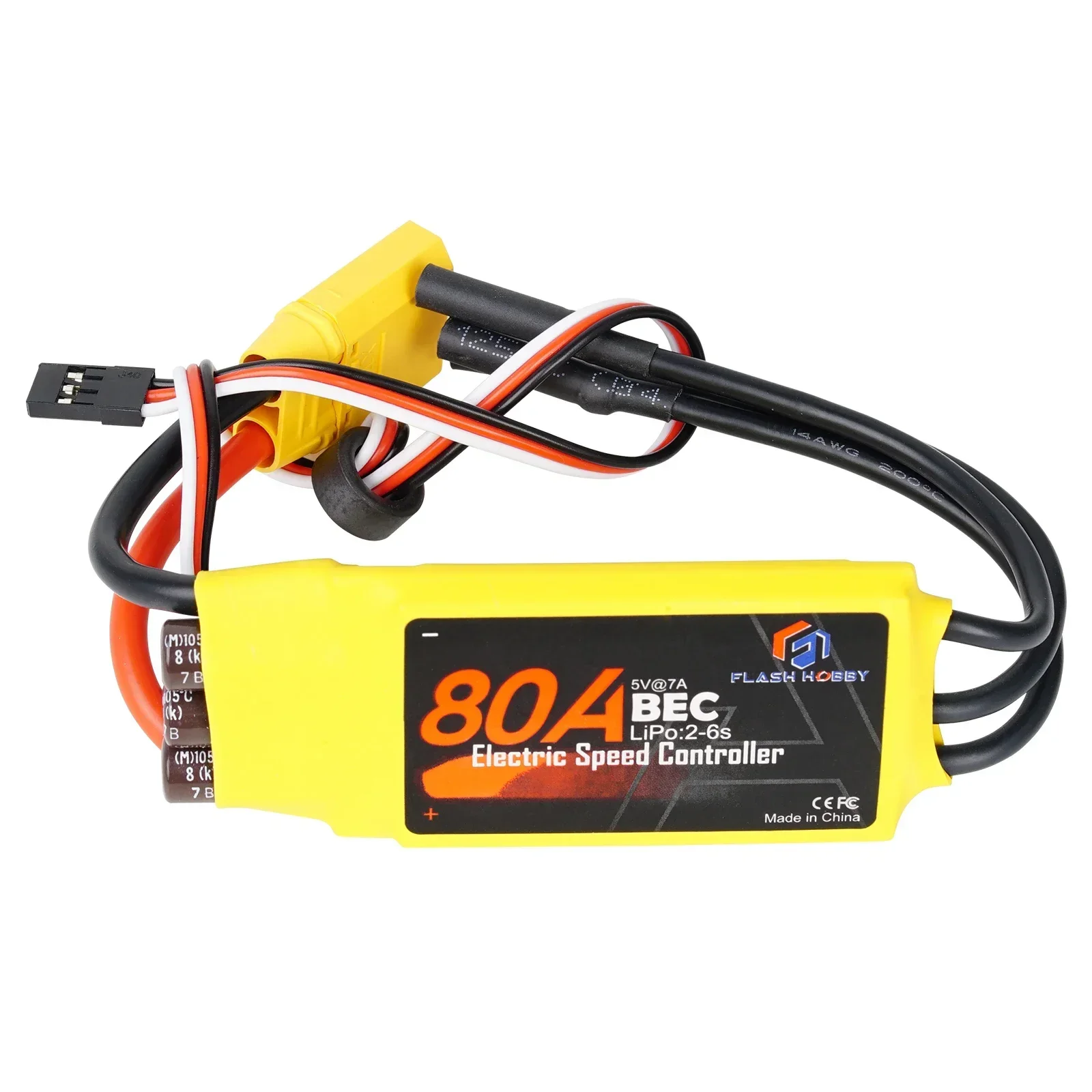 

FlashHobby Spaceman Series 60A / 80A 2-6S Speed Controller ESC with UBEC for RC HeliCopter Airplane Quadcopter DIY Parts