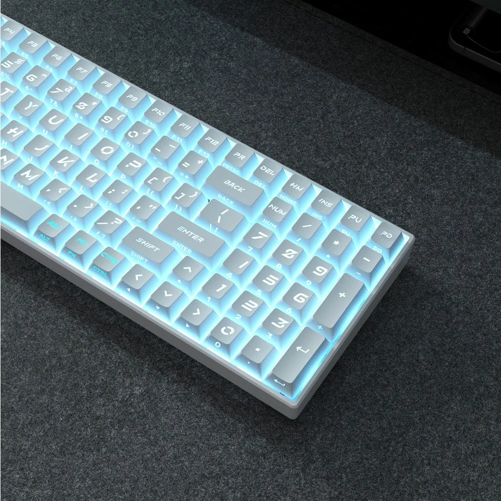 ZuoHe ZH100 Frost Cold Mechanical Keyboard Hot Swap PBT Keycaps RGB 100 Keys Tri-Mode Wireless 4000mAh Battery Pc Accessories