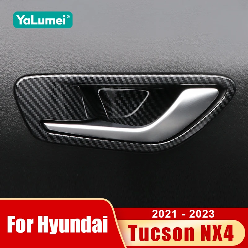

For Hyundai Tucson NX4 2021 2022 2023 Hybrid N Line Car Inner Door Handle Door Bowl Cover Decoration Accessories