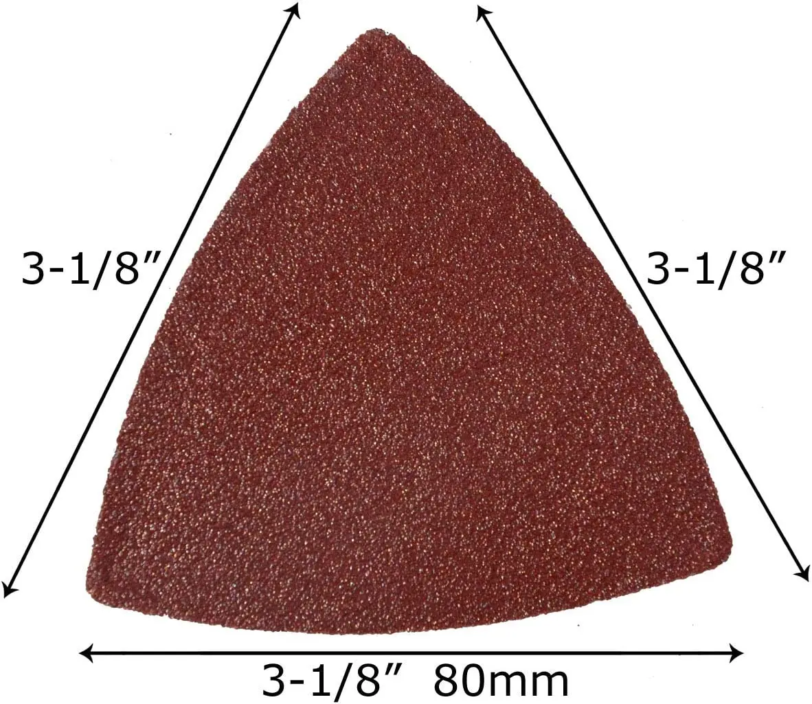 Triangular Oscillating Multi Tool Sanding Pads 3-1/8 Inch 80mm Assorted Grit 60/80/100/120/240 Grits Pack of 55 Pcs