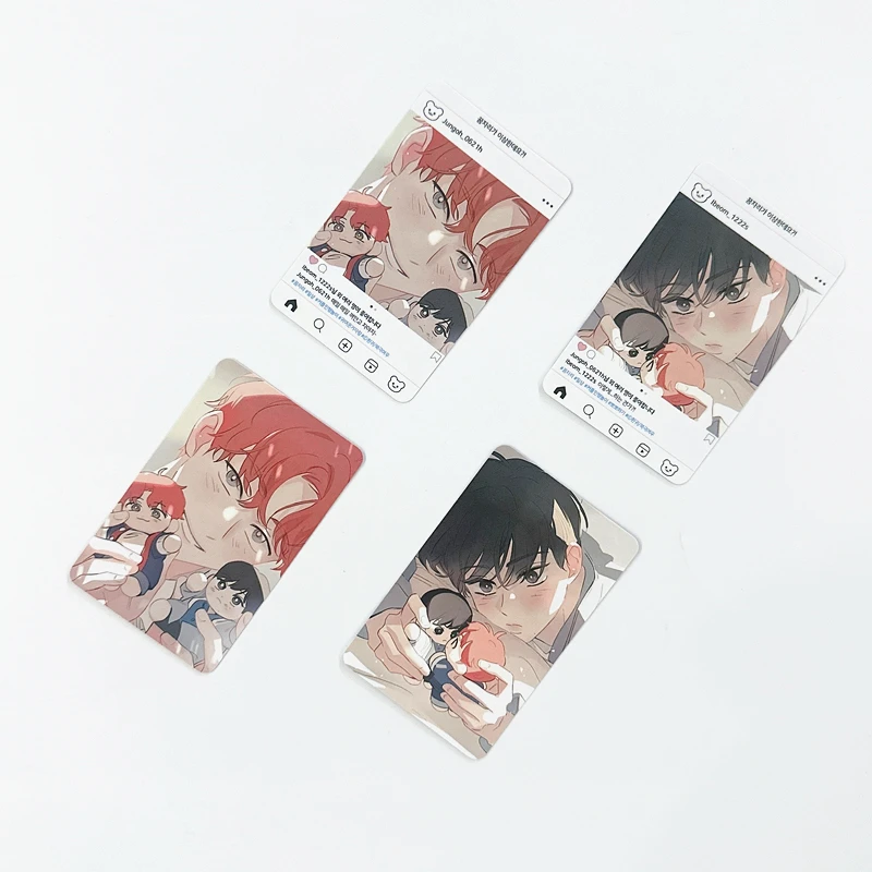 

4 Pcs/Set Korean Manga Strange Dreams Lomo Card - Jungoh Han, Ibeom Shim HD Photocard Cosplay Gift