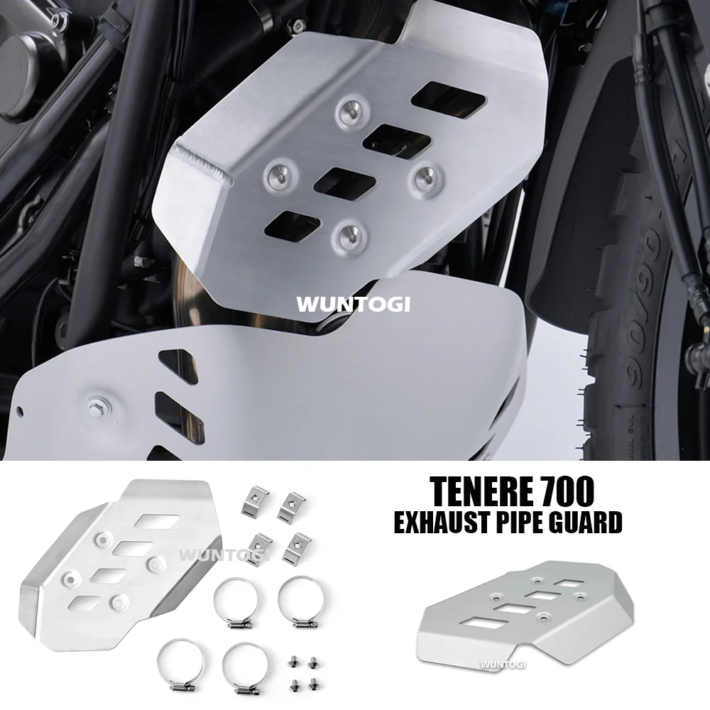 

for Yamaha Tenere700 XTZ 700 XT 700 Skid Plate Sump Guard Engine Fender Guard Tenere 700 Accessories Exhaust Pipe Guard