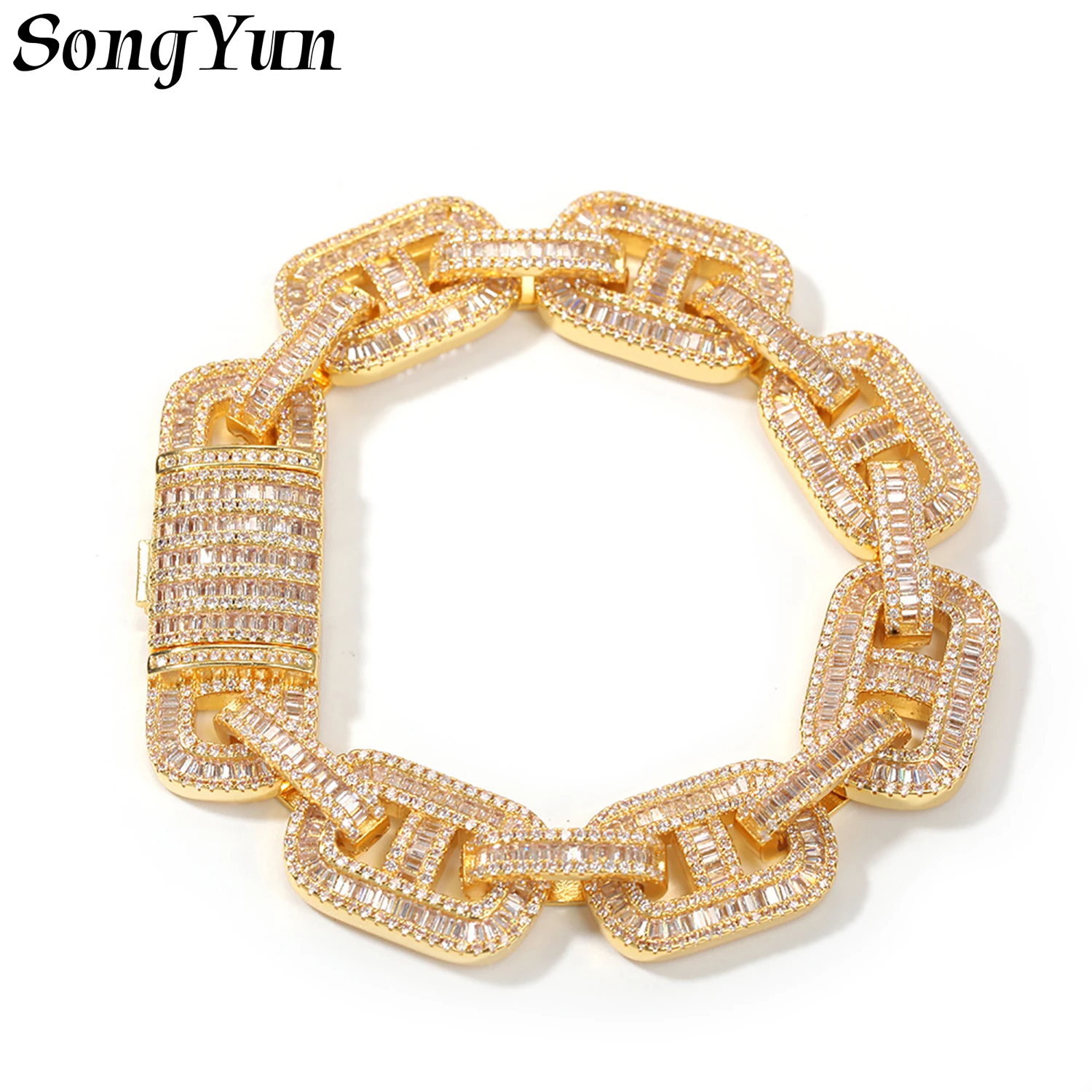 

SongYun Jewelry MHT Quality Brass Bracelet Charm Cuff CZ 7A Zircon Girlfriend Gift Statement Jewelry Women Man Bracelets Jewelry