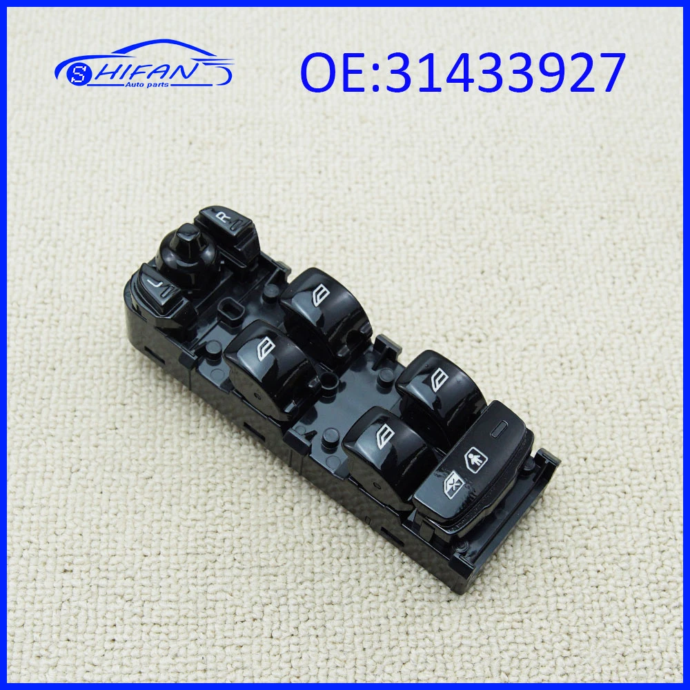 

31433927 Auto Front Left Driver Side Electric Power Master Lock Window Switch Regulator Button For Volvo S90 V90 XC90 2016-2025