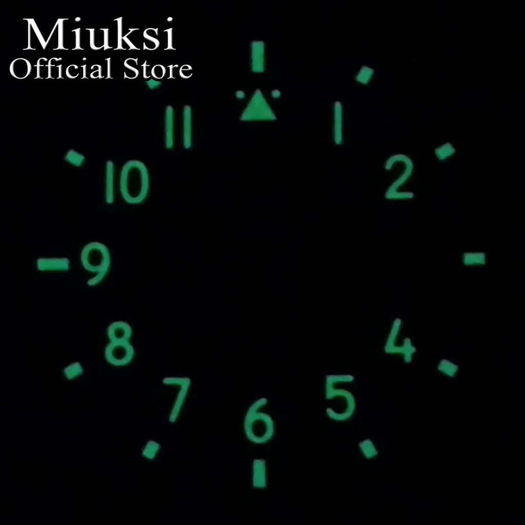 Miuksi 29mm black white blue green sterile watch dial luminous fit NH35 ETA 2824 2836 Miyota8215 Mingzhu DG2813 3804 movement