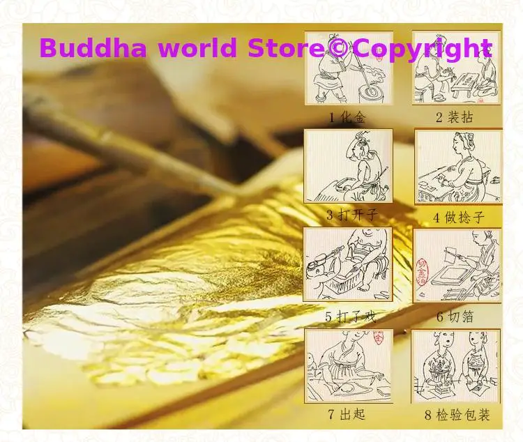 آسيا تايلاند التبت البوذية فعالة الذهب احباط Shurangama تعويذة الكتاب المقدس تميمة آمنة حسن الحظ بوذا قلادة البوذية #4