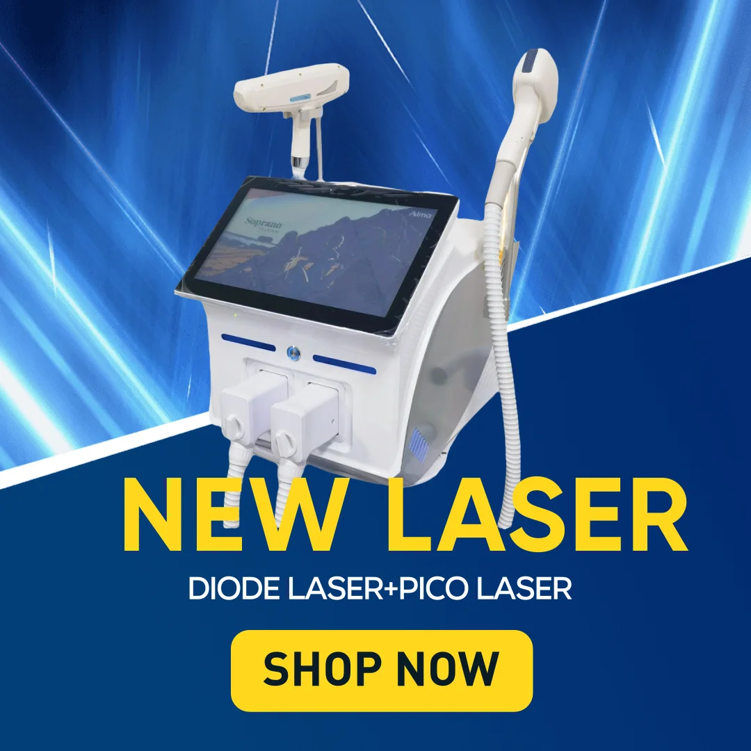 2in1 Q Switch Nd Yag Picosecond laser Tattoo Removal Pigment Removal for Chloasma Diode Laser Ice Hair Removal Machine for Salon