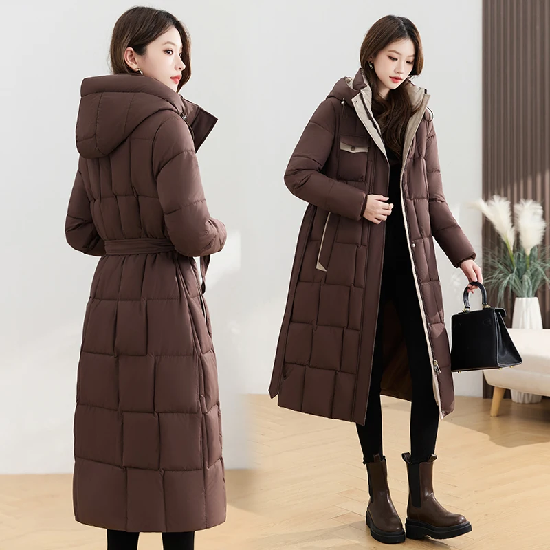 

Новинка 2023, зимняя куртка с капюшоном, женские корейские парки, свободные пуховые хлопковые пальто, пальто, женская повседневная толстая теплая ветрозащитная верхняя одежда