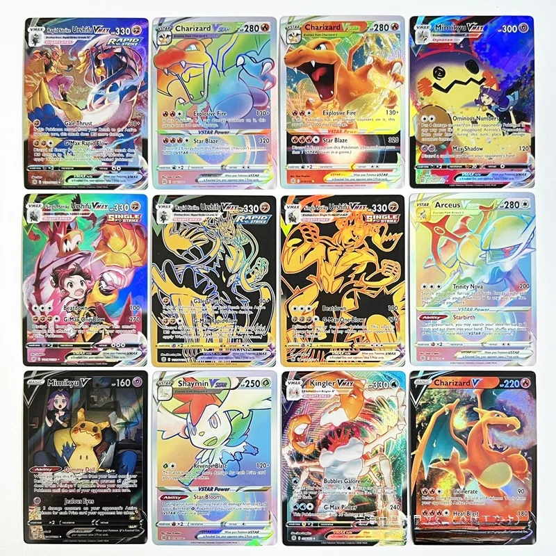 

Creative Pikachus Series 54/60/100pcs Cards Cute Cartoon Character Kawaii Print English Card Toy Boys and Girls Gift