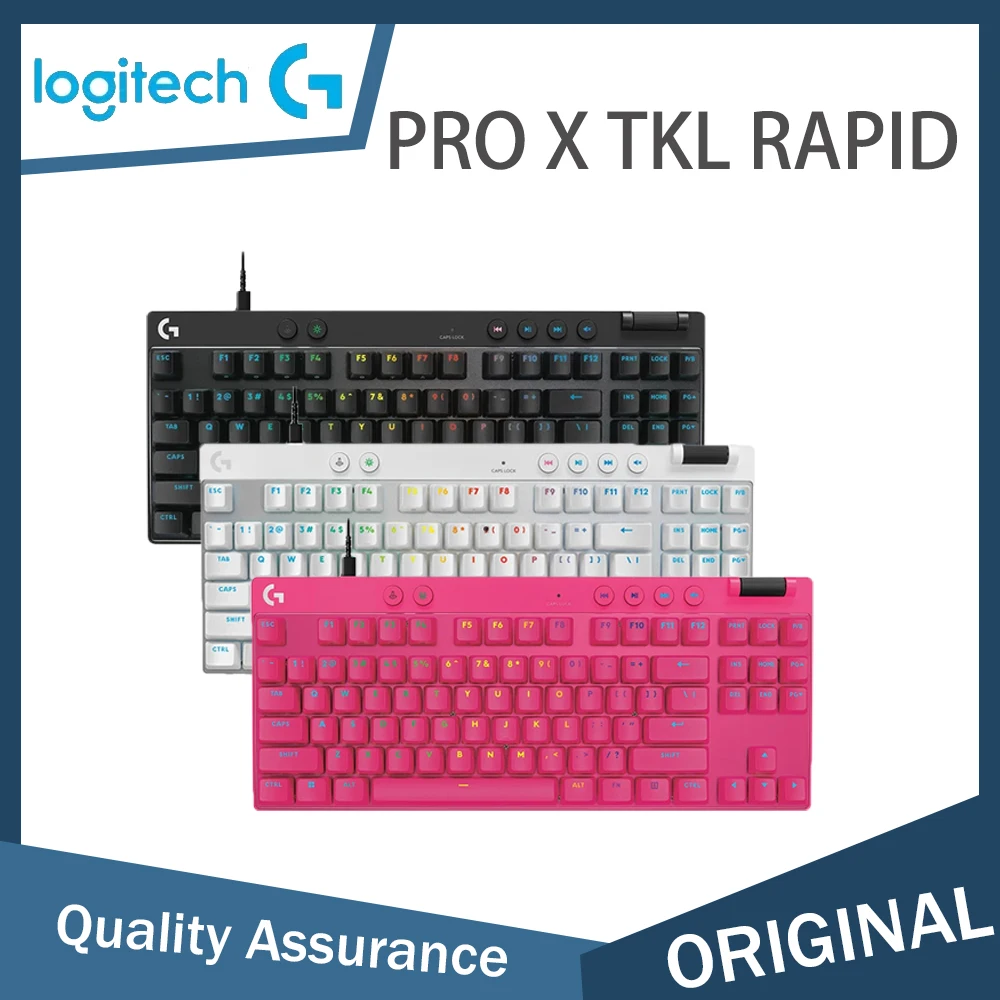 Logitech (G) PRO X TKL RAPID Magnetic Switch GPW Gaming Mechanical Keyboard Wired RGB Backlit Rechargeable 87-Key Portable