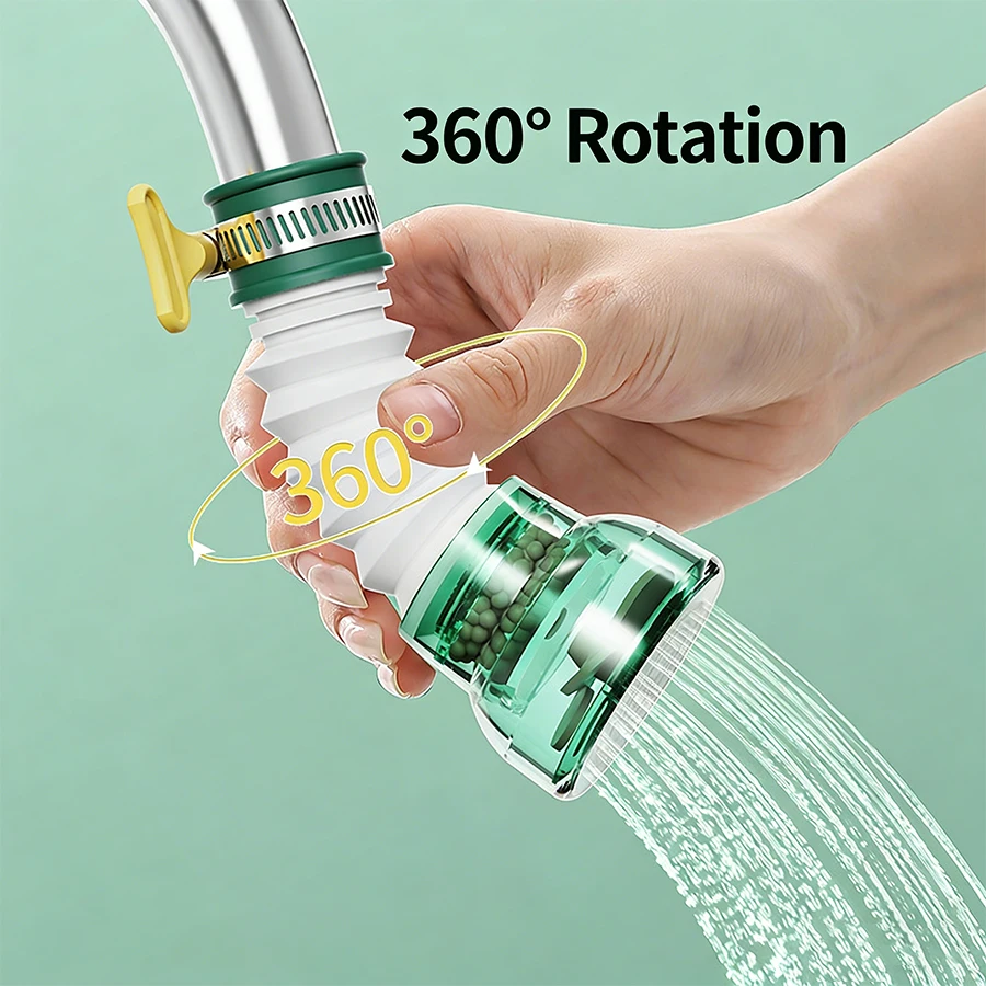 

Универсальный водосберегающий фильтр-насадка для смесителя с защитой от брызг, поворотный и выдвижной, для ванной и кухни