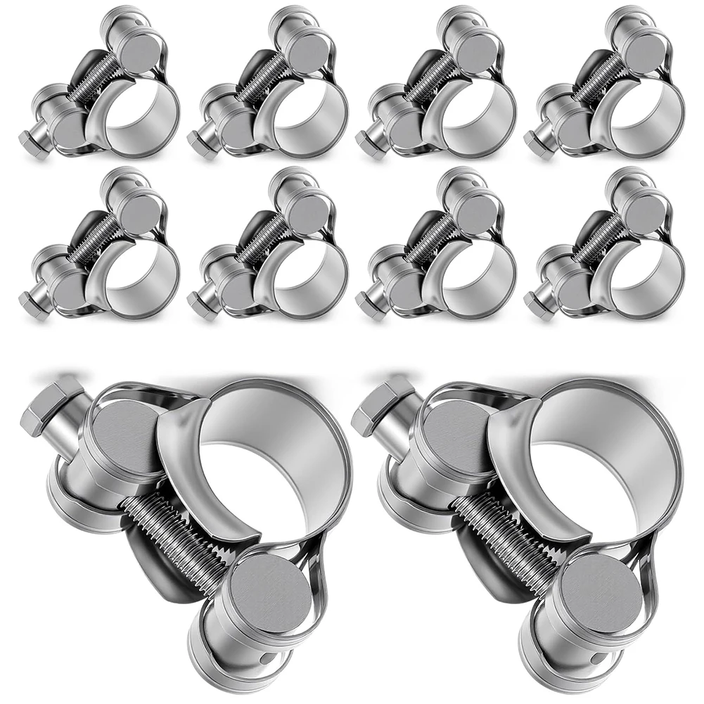 Adjustable Clamp T-bolt Hose Clamp For Automotive Repair 20-22mm Rust Resistant Clamp Kit Leak-proof T-bolt Design
