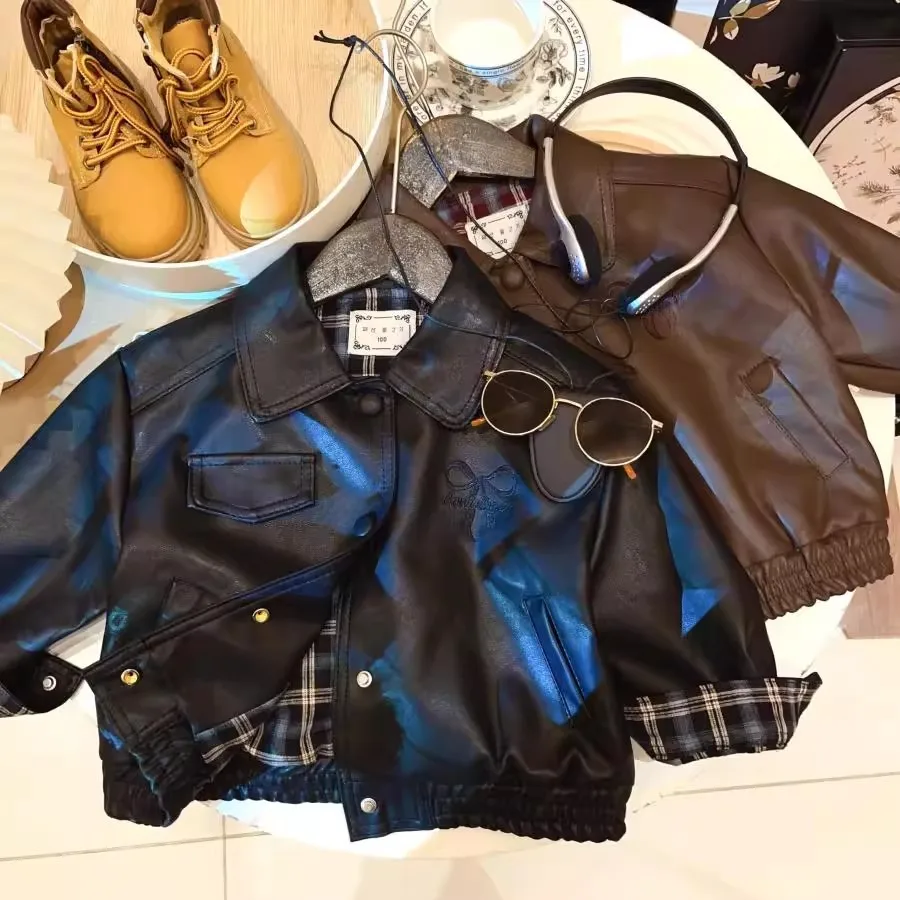 العصرية الفتيات ميلارد سترة جلدية الخريف الشتاء فو دراجة نارية السائق دعوى معطف أنيق الوقوف طوق سترة أعلى #5