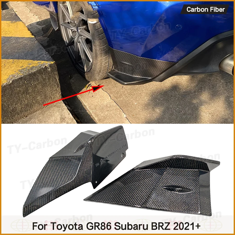 

Real Carbon Fiber Car Rear Bumper Splitters Lip For Toyota GR86 Subaru BRZ 2 Door 2022+ Rear Canards Bumper Lip Car Body Kit FRP