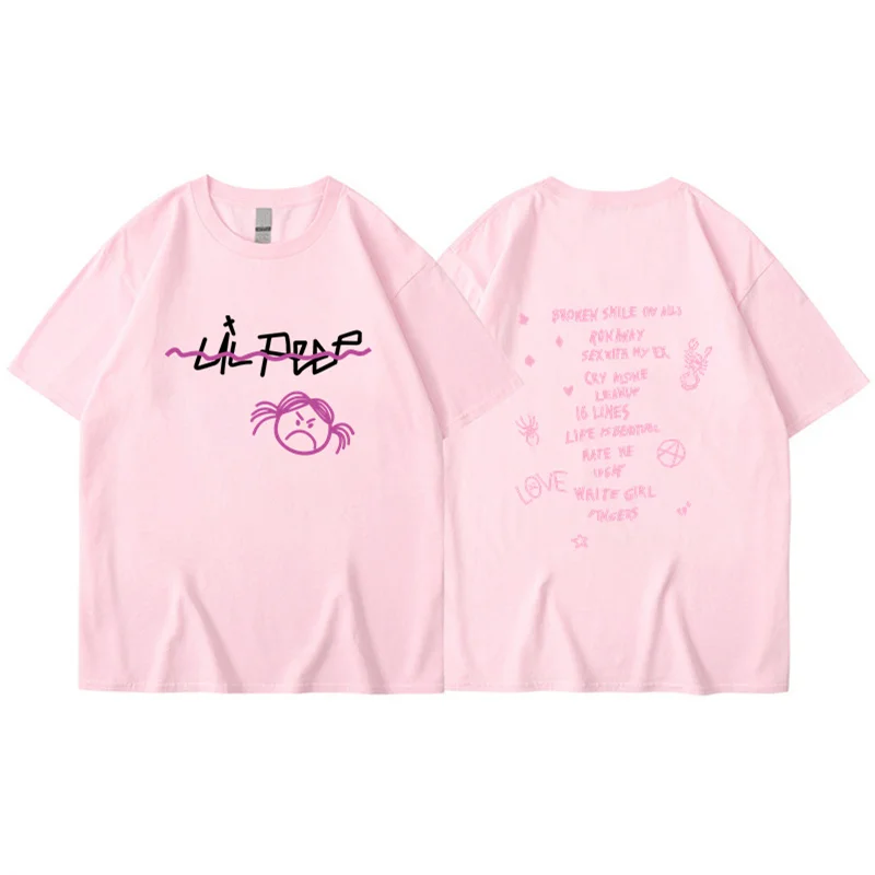 Rapper Lil Peep T Shirt Men Women Fashion T-shirt Cotton Tshirt Kids Hip Hop Tops Tee Music Tshirt Boy Tees Mens Clothing Summer