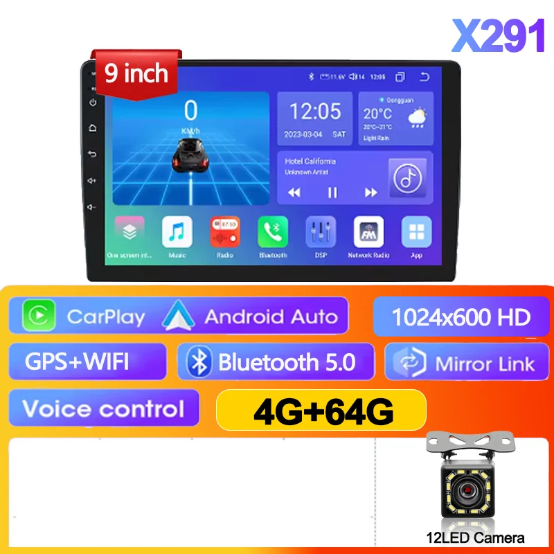 7/9/10 inch Universele Android 13 Autoradio 32G/64G Android 2 Din autoradio GPS BT Centrale Multimedia Smart carsysteem