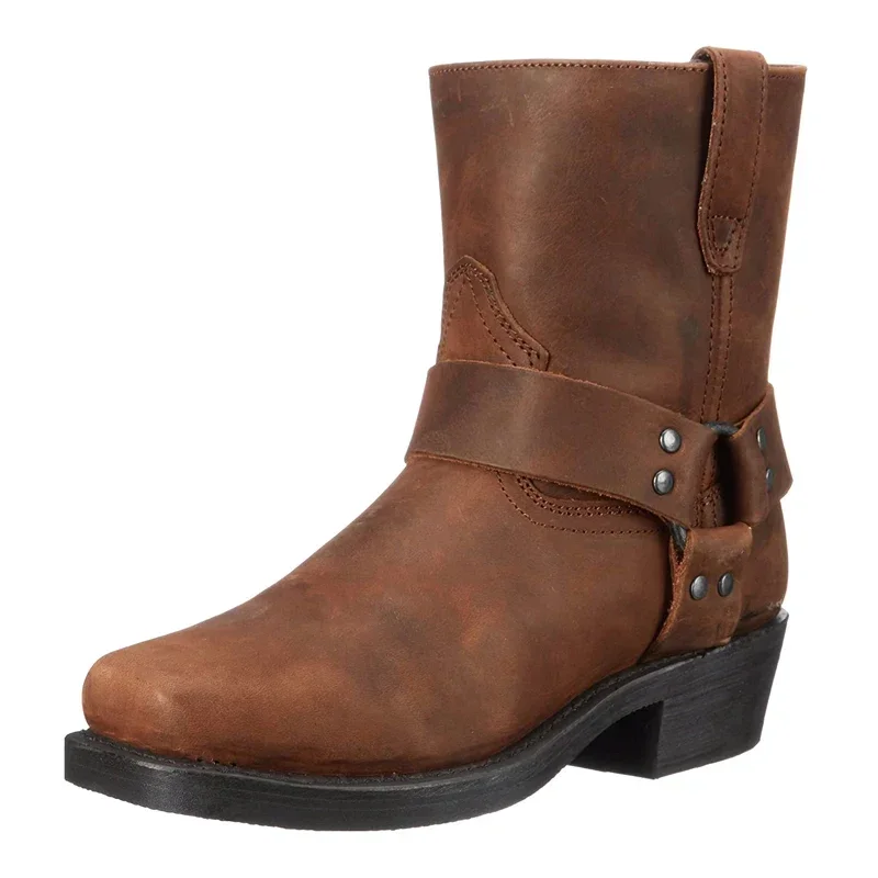 2023 Nieuwe Outdoor Mannen Western Laarzen Vintage Cowboy Laarzen Mannelijke Lichtgewicht Comfort Ridder Laarzen Herfst Winter Schoenen Grote Maat 48