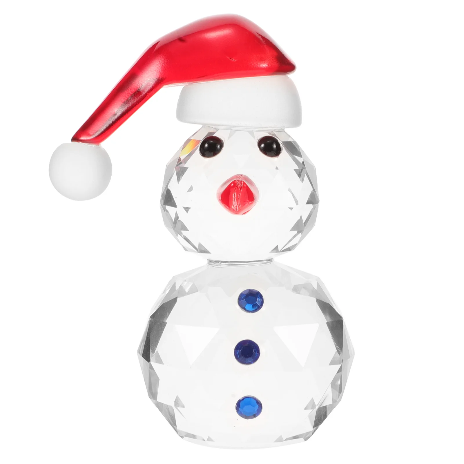 

Intricate Craftsmanship Glass Christmas Snowman Ornament Sparkling Diamonds Adorned Festive Decor Cozy Inviting Tabletop Display