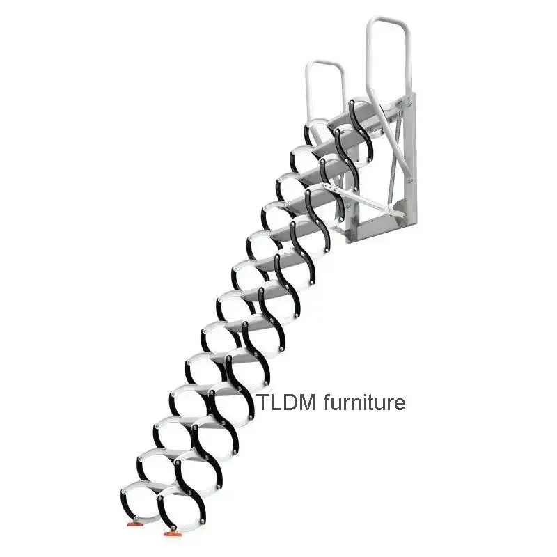 Invisible Folding Ladders Outdoor Wall-mounted Ladders Attic Retractable Stairs Home Lifting Indoor and Simple Stretching Stairs