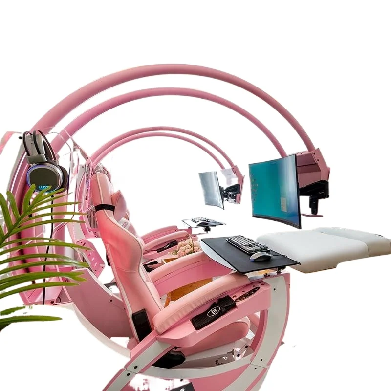 

Internet cafe table and chair integrated game cabin