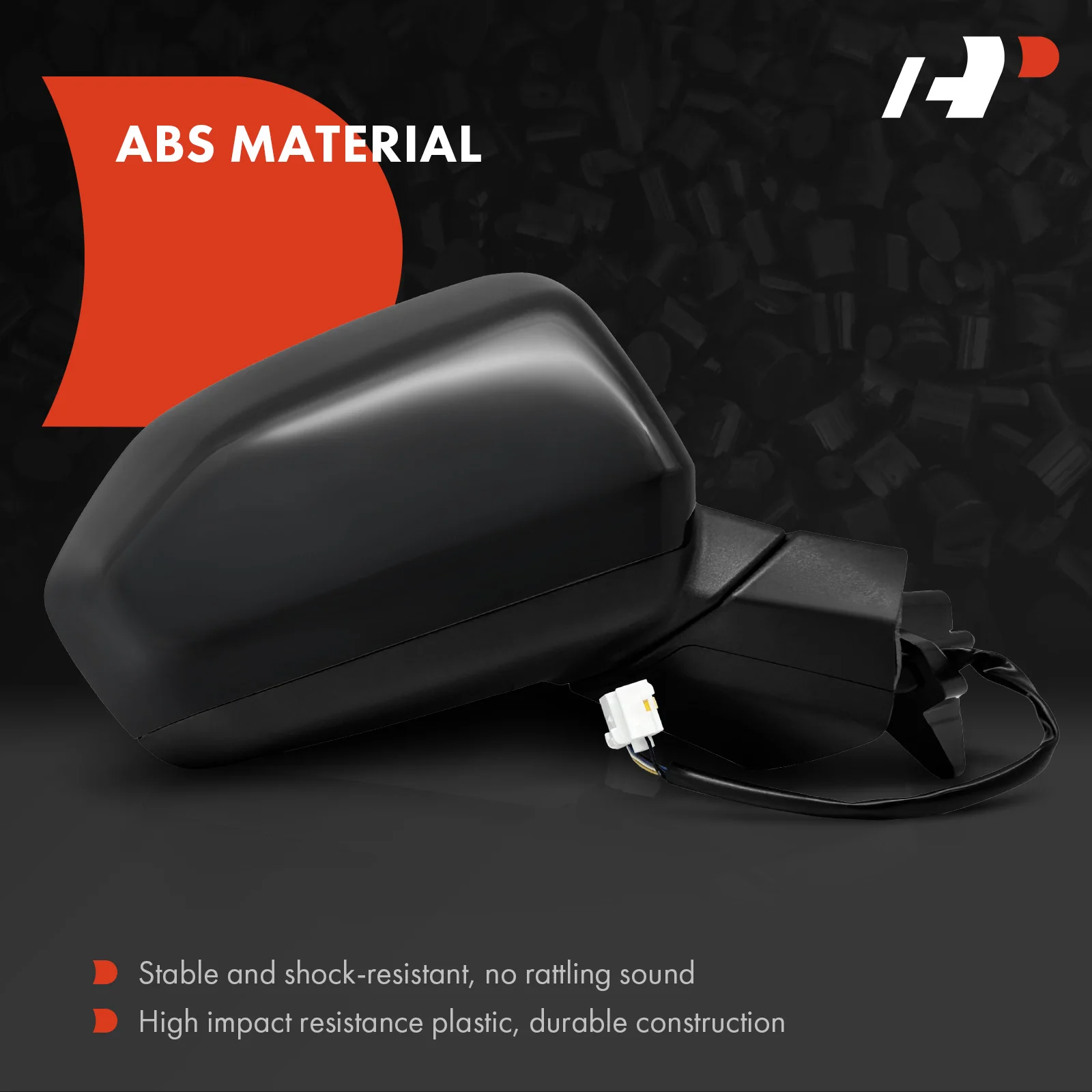 A-Premium Pair Power Door Mirror for Hyundai Palisade 2020-2022 Manual Folding Heated Smooth Black