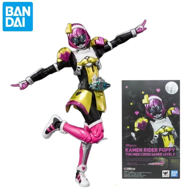 In Stock Original Bandai SH.Figuarts SHF Kamen Rider Poppy Toki meki Crisis Gamer LevelX Action Figure Toy Collection Model Gift