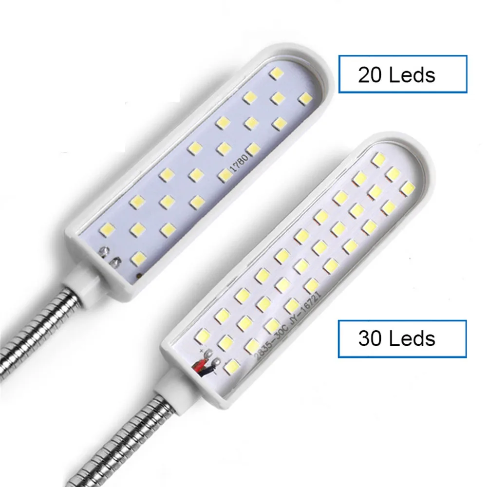 USB Powered 20/30 Leds Sewing Machine Light with Flexible Arm Magnetic Mounting Base for Drill Presses,Workbenches