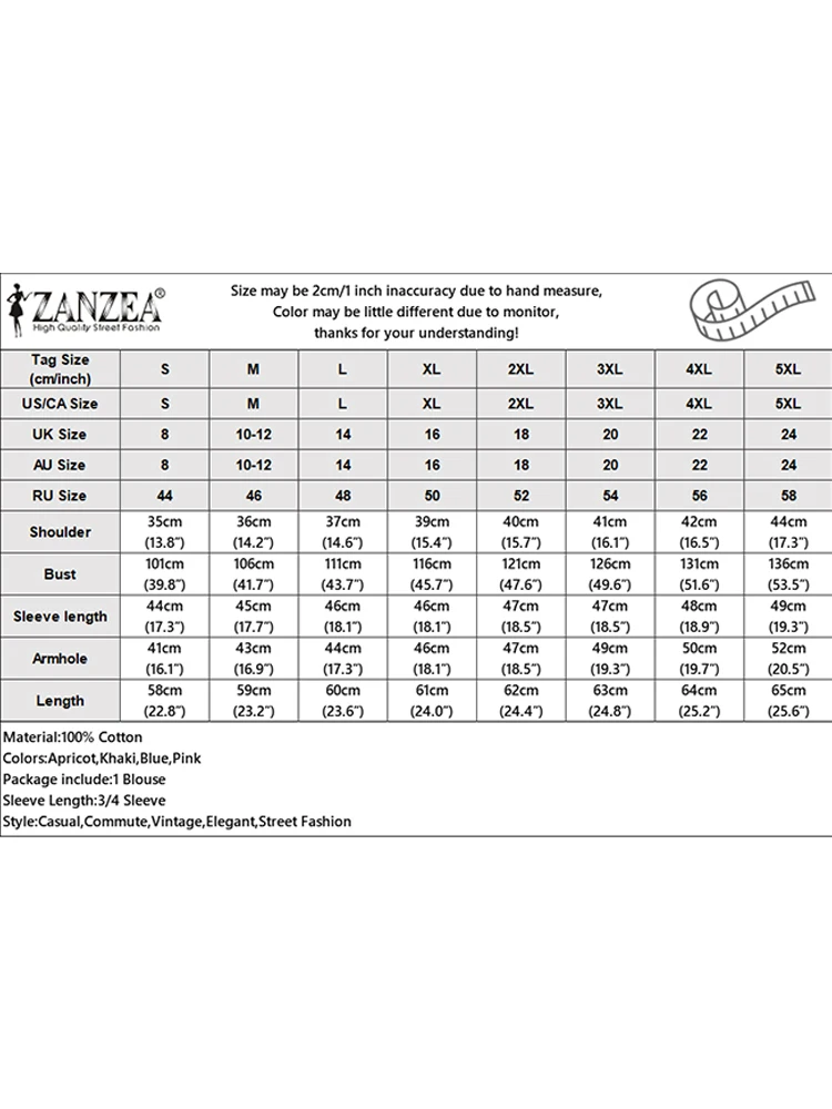 2025 Women Summer Embroidery Floral Blouses ZANZEA Casual Shirts O Neck 3/4 Sleeve Blusas Female Work OL Tops Oversize Chemise