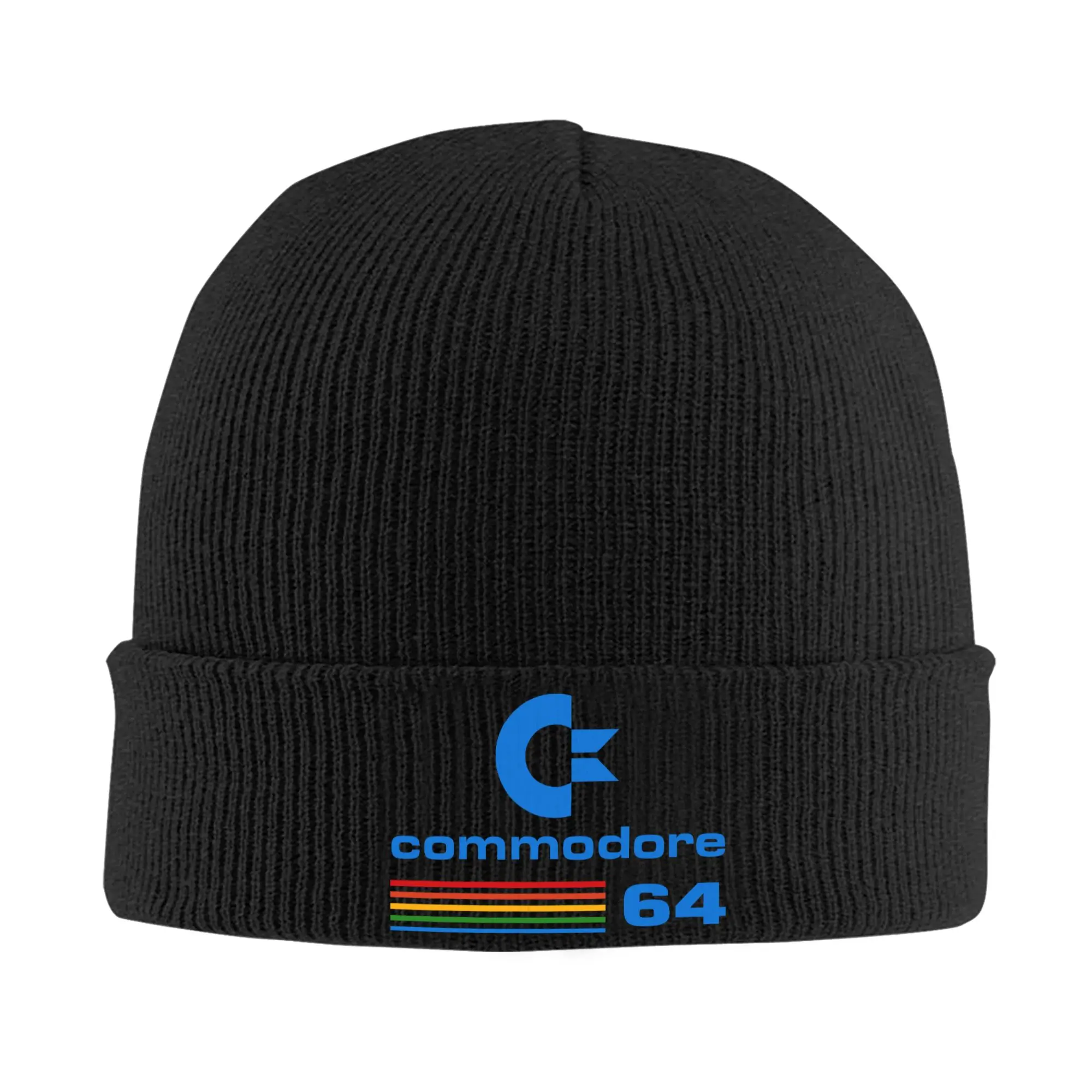 Custom Commodore C64 Game Bonnet Hat Fashion Knit Hats Men Women Unisex Adult Computer Geek Warm Winter Skullies Beanies Caps