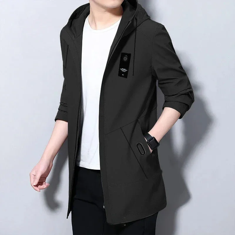 Man Coat New In Spring Autumn Overcoat Jacket for Men Windbreaker Stylish Deals Korean Reviews Many Casual Aesthetic Joker Y2k