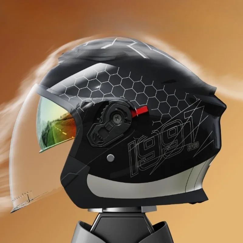 Helmet 3C Certified Electric Motorcycle Large Size Unisex Four Seasons Battery Car Hat Half Helmet 헬멧반모 Helmet Motorcycle