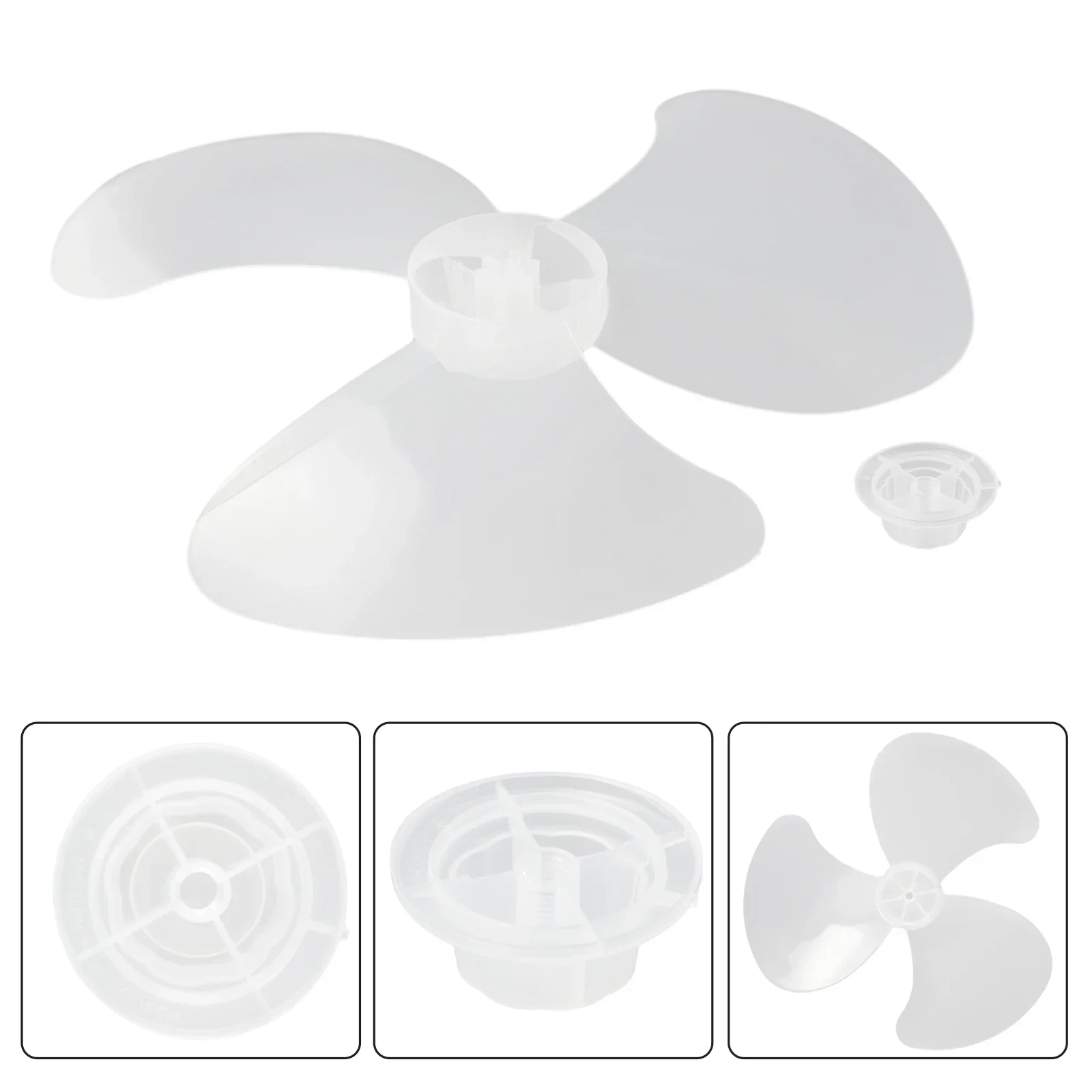 Plastic Fan Blade 16 Inch 3 Leaves For Standing Pedestal  Floor Wall / Table Fanner  General Accessories Plastic Fan Blade Fan