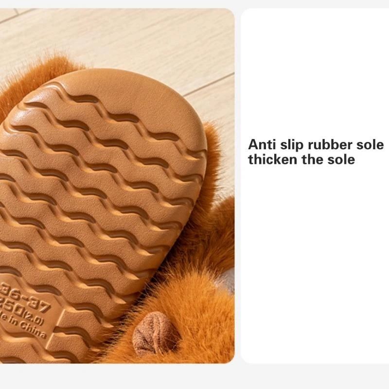 R1WE شبشب منزل قطني ناعم من القطيفة أحذية شتوية دافئة من القطيفة شباشب لغرفة النوم للنساء للاستخدام الداخلي والخارجي