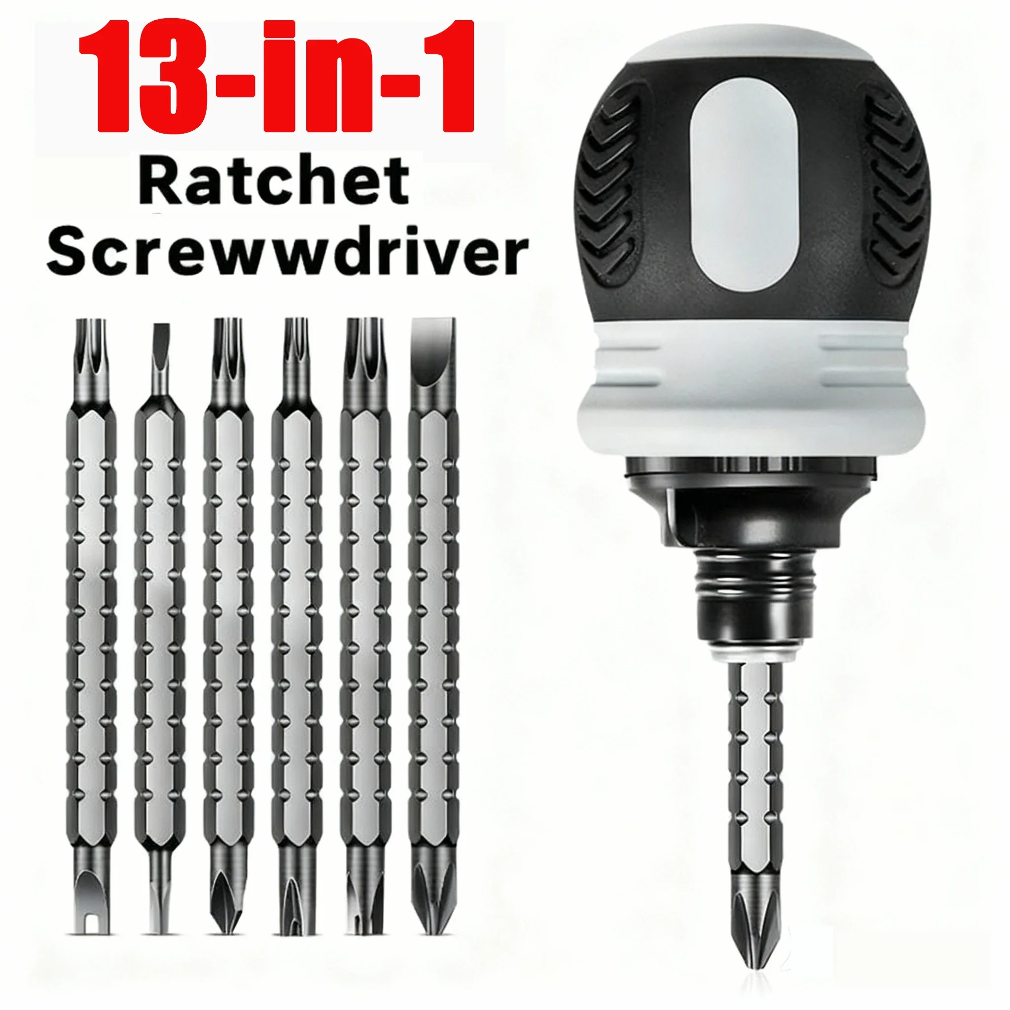 

Магнитная телескопическая мини-отвертка с трещоткой 13-в-1 — трудосберегающий ручной инструмент с крестообразным шлицем и шлицевой головкой двойного назначения