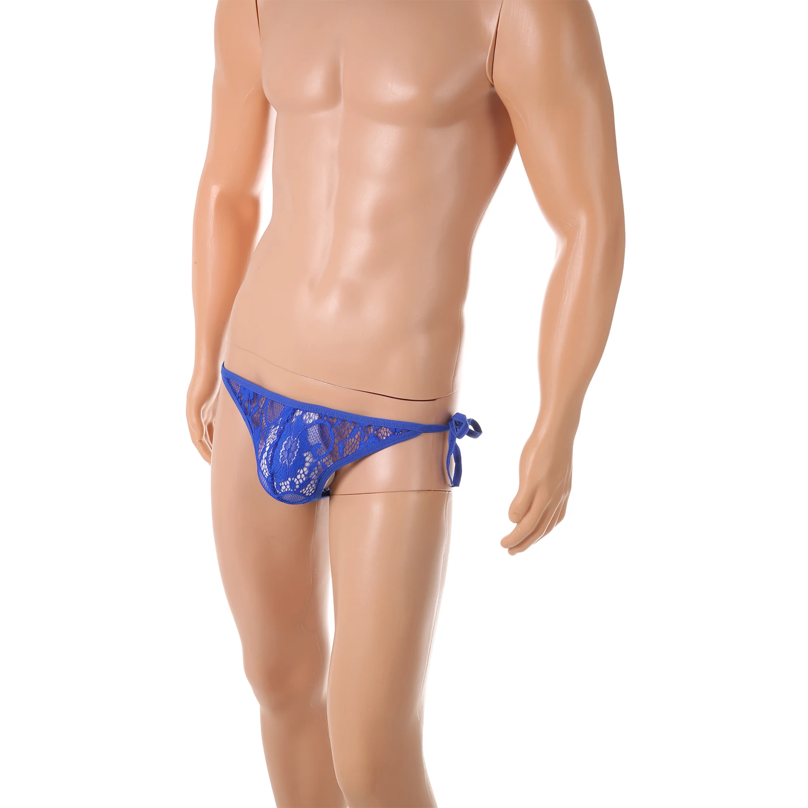 

Мужские сексуальные кружевные стринги, трусики-бикини, эротическое прозрачное белье, мини-трусы с Т-образной спинкой