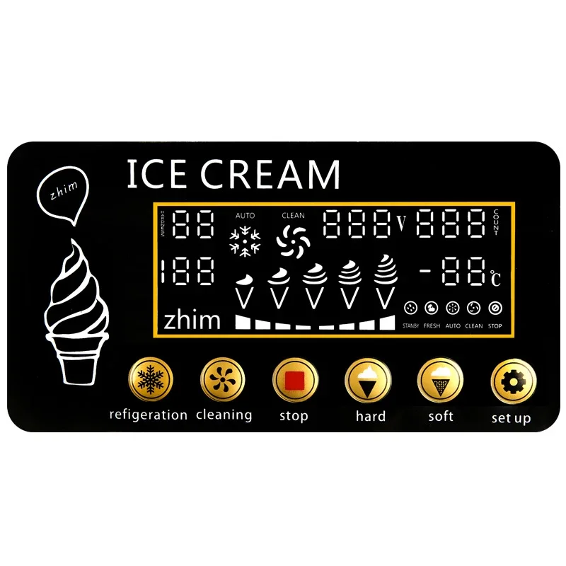 NF ZM-A168 ice cream machine 16-18L/H commercial desktop small three-color soft ice cream machine 1200W ice cream cone machine