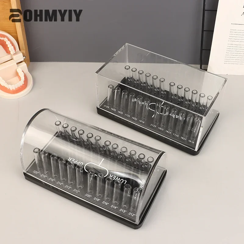 

Dental Acrylic Organizer Holder for Orthodontic Round/Rectangular Arch wires Placement Box Archwire Storage Case Lab Sipplies