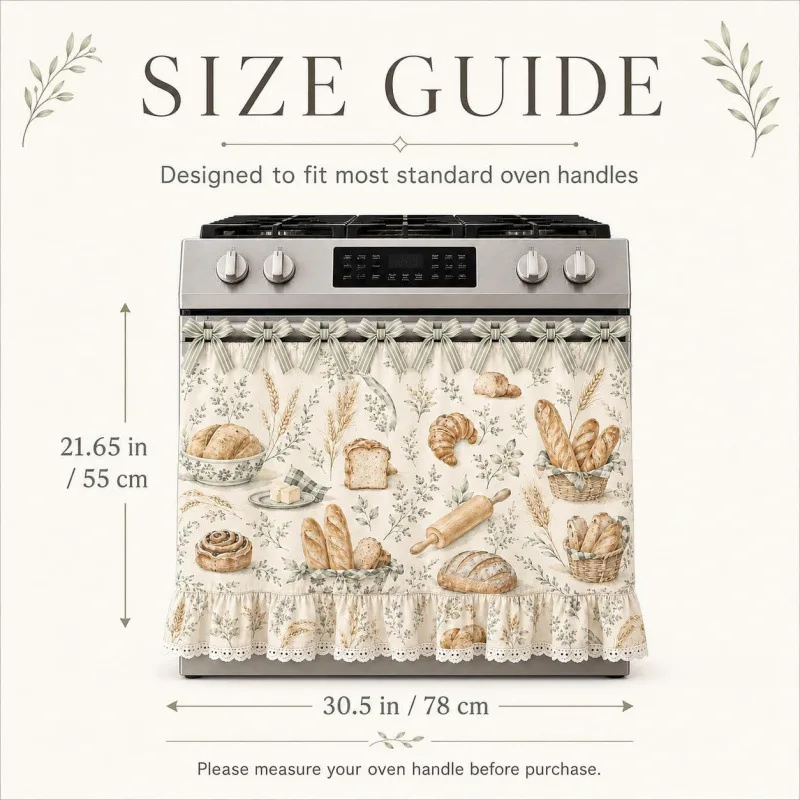 Pastoral Farmhouse Ruffled Heat-resistant Oven Skirt Curtain Kitchen Cabinet Baking Decoration Short Curtain