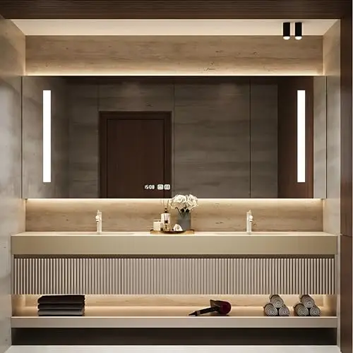 Custom Luxury Design Vanity Basin Modern Marble Vanities Set Bathroom Furniture And Sink Mirror Hotel