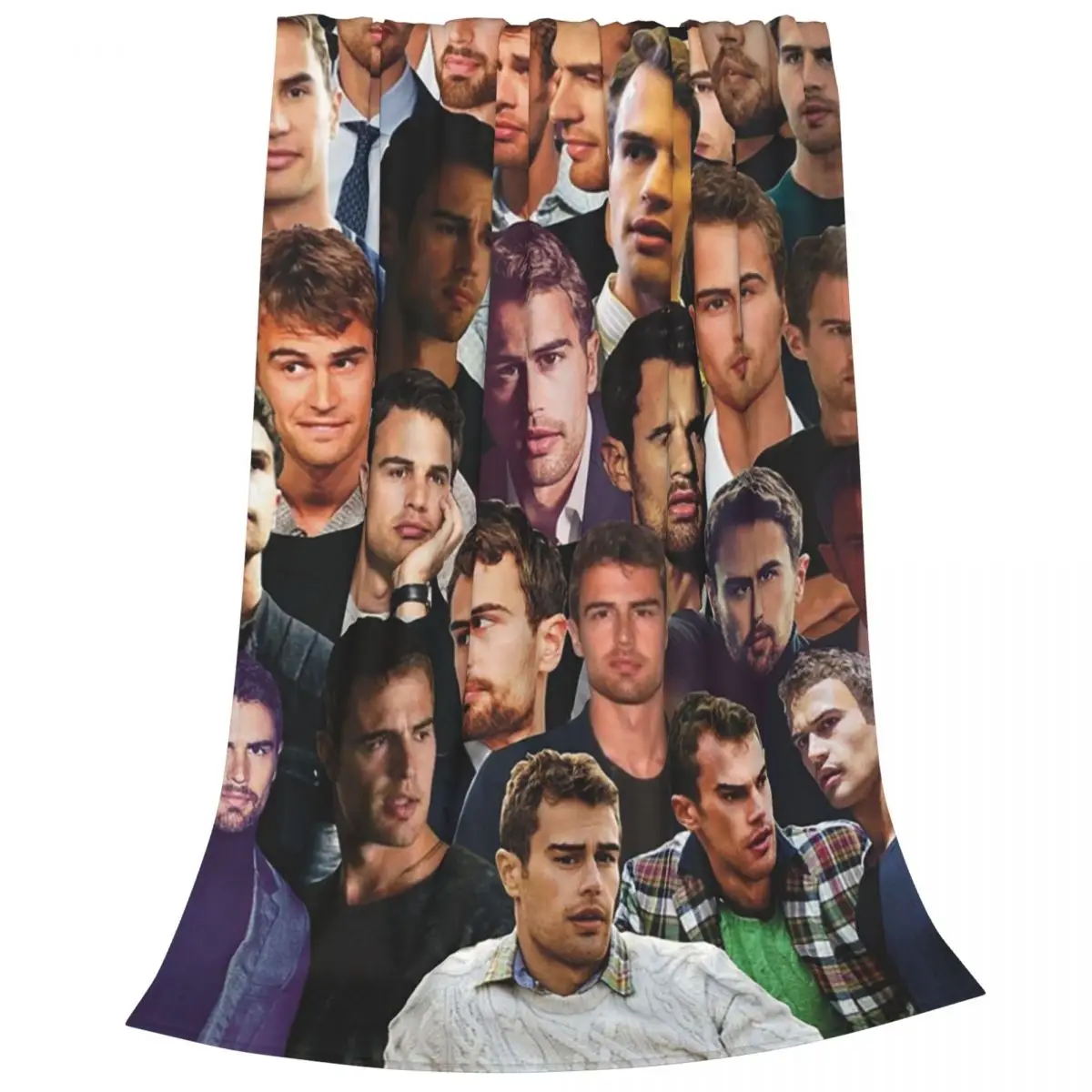 Theo James Photo Collage Blanket Fleece Warm Sofa Throw Blankets For Couch Bedding Travel Throws Bedspread Quilt